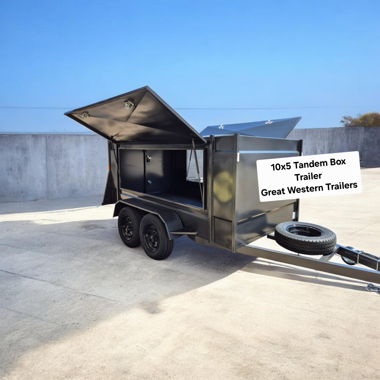 10x5 Enclosed Tandem Trailer 200GVM Mechanical Brake