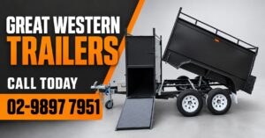 8x5 Tipper Trailer Lawn Mower Trailer with Front Mower Box